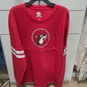 Buc-ees Red Long Sleeve Shirt